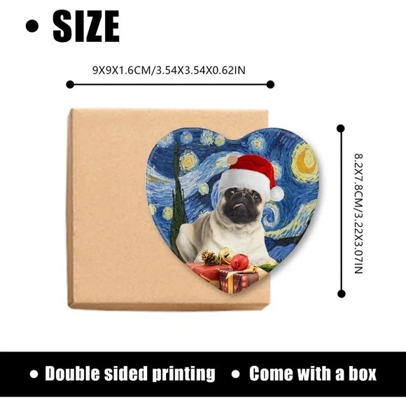 Beautiful Dog Christmas Decor Ceramic  Christmas Tree Ornaments For Home Decor - Picture 2 of 4